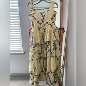Ganni Tiered Floral Dress